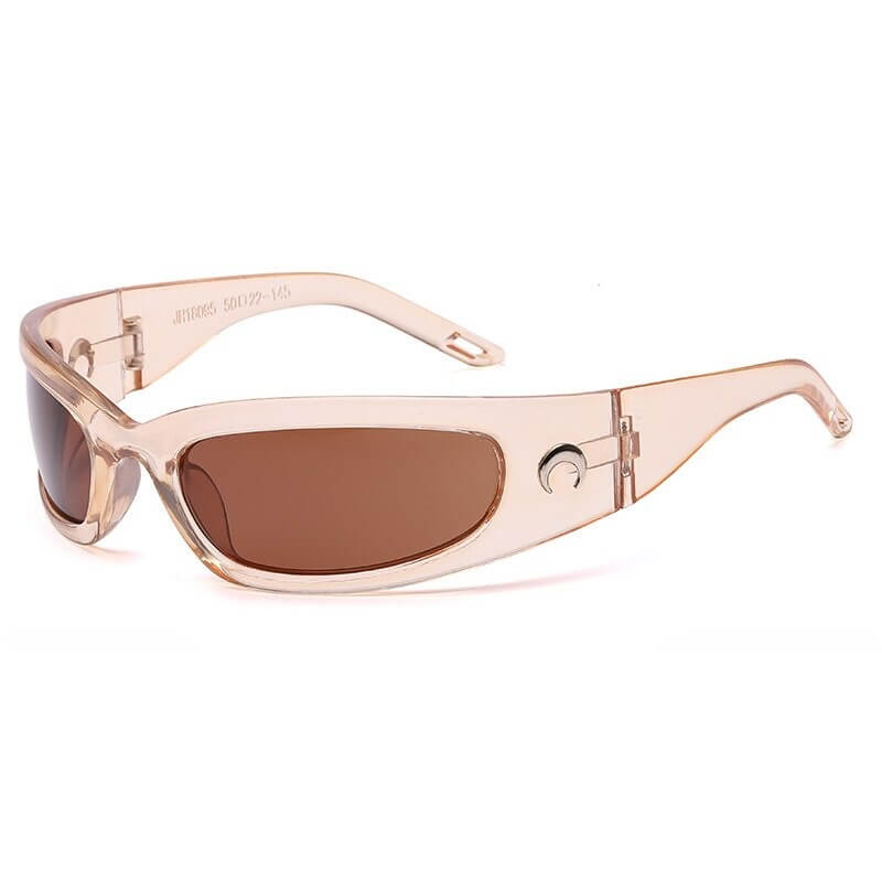 Stylish Trendy Rectangular Sunglasses SF0534 with UV400 lenses in mirrored gradient, ideal for sun protection in unisex design.